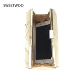 Multi-Color Silk Evening Bag with Tassel for Women