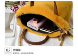 Retro Winter Faux Fur Leather Ladies Small Handbags Crossbody Bag for Women