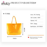 Laser Hologram PVC Clear Tote Bag Beach Large Capacity Shopping Bag