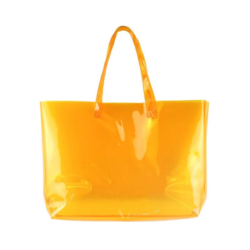 Laser Hologram PVC Clear Tote Bag Beach Large Capacity Shopping Bag