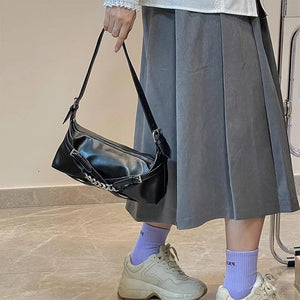 Chain Women Underarm Bag Pu Leather Ladies Shoulder Bags Girls Handbags