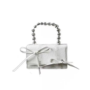 Women Small Square Shoulder Bag Metal Chain Crossbody Bag
