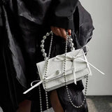 Women Small Square Shoulder Bag Metal Chain Crossbody Bag