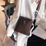 Crocodile Pattern Crossbody Shoulder Bag for Women Girl Phone Handbags