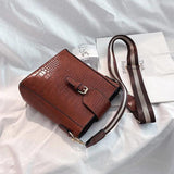 Crocodile Pattern Crossbody Shoulder Bag for Women Girl Phone Handbags
