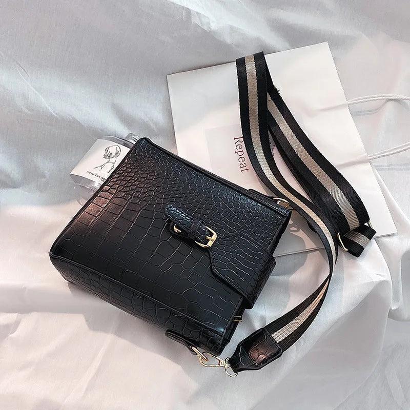 Crocodile Pattern Crossbody Shoulder Bag for Women Girl Phone Handbags