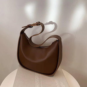 Sky Women's Round Shoulder Bag PU Leather Lady Crossbody Bag