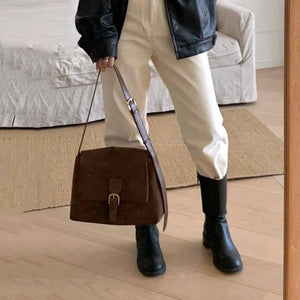 Vintage Corduroy Shoulder Bags for Women Underarm Crossbody Handbags