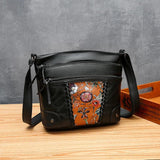 Women Shoulder Bags Crossbody Leather Bags Ladies Flower Handbag