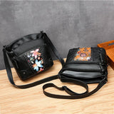 Women Shoulder Bags Crossbody Leather Bags Ladies Flower Handbag