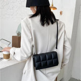 Plaid Shoulder Bag for Women PU Leather Handbag