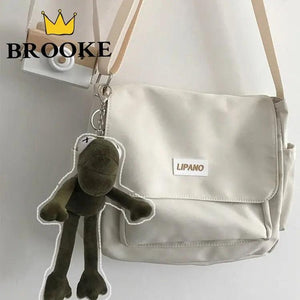 Casual Nylon Letter Canvas Tote Bag Large Capacity Female Shopper Shoulder Bags