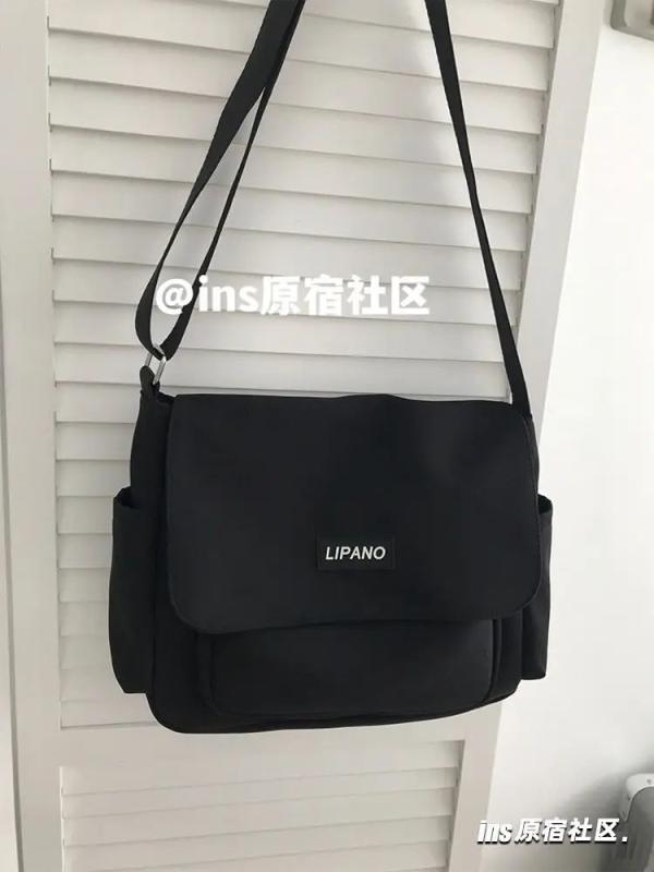 Casual Nylon Letter Canvas Tote Bag Large Capacity Female Shopper Shoulder Bags