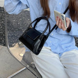 Macaron Women Clutch Pu Leather Shoulder Bag Top Handle Crossbody Bag