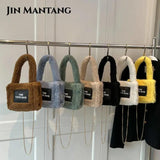 Winter Plush Tote Bags Women Handbags Faux Fur Shoulder Crossbody Bags