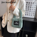 Winter Plush Tote Bags Women Handbags Faux Fur Shoulder Crossbody Bags