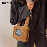 Winter Plush Tote Bags Women Handbags Faux Fur Shoulder Crossbody Bags