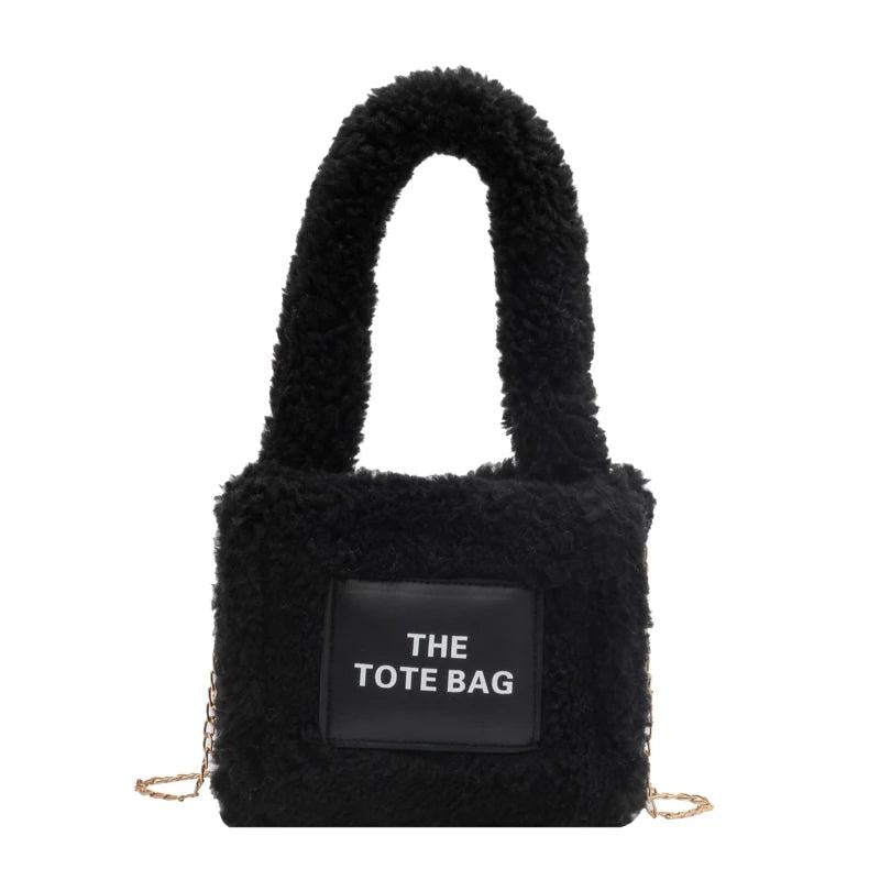 Winter Plush Tote Bags Women Handbags Faux Fur Shoulder Crossbody Bags