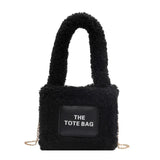 Winter Plush Tote Bags Women Handbags Faux Fur Shoulder Crossbody Bags