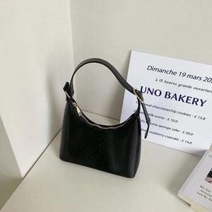 Vintage Green PU Leather Women Shoulder Bags High Ladies Hobos Underarm Bag