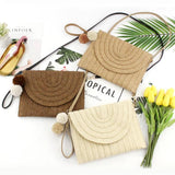 Straw Clutch Purses Bags Women Summer Beach Handbags Envelope Shoulder Bag