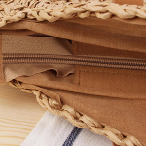 Large Capacity Straw Beach Shoulder Bag Women Tote Handbag