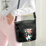 Women Shoulder Flower Bags Crossbody Handbag Soft Leather Bag