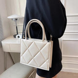 Spring Plaid Pu Leather Shoulder Bag for Women