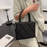 Spring Plaid Pu Leather Shoulder Bag for Women