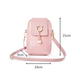 Soft Leather Cell Phone Purse Wallet Women Crossbody Shoulder Bag
