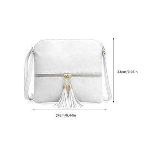 Tassel Decoration Crossbody Bag for Women - Casual Handbag