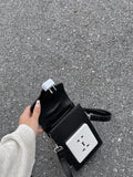 Socket Women Shoulder Bag Small Square Crossbody Bag PU Leather Female Purse Han
