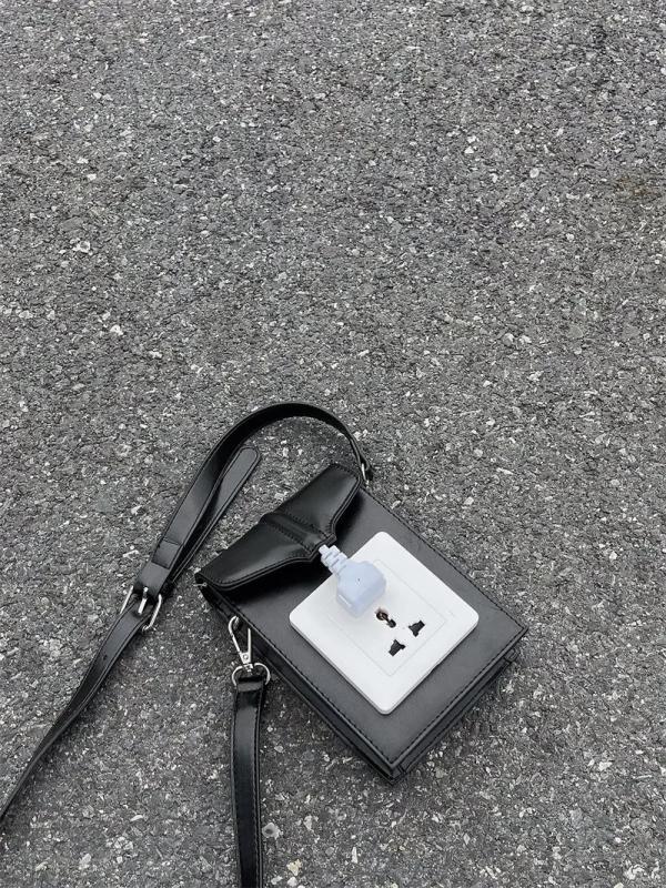 Socket Women Shoulder Bag Small Square Crossbody Bag PU Leather Female Purse Han