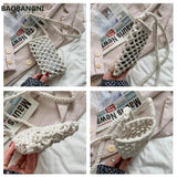 Summer Straw Crossbody Bag Hollow Out Mini Shoulder Bags