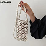 Summer Straw Crossbody Bag Hollow Out Mini Shoulder Bags