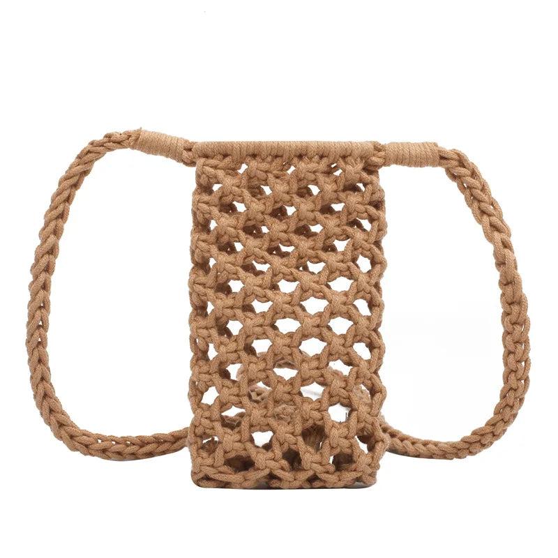 Summer Straw Crossbody Bag Hollow Out Mini Shoulder Bags