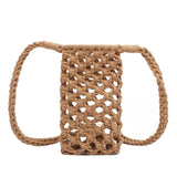 Summer Straw Crossbody Bag Hollow Out Mini Shoulder Bags