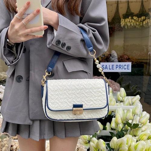 Textured Embossed Shoulder Bag for Women