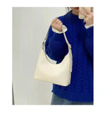 Vintage Oil Wax Leather Women Underarm Bags Solid Ladies Square Shoulder Bag