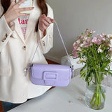 Vintage Women Underarm Bag Solid Female Girls Small Shoulder Bags PU Leather Lad