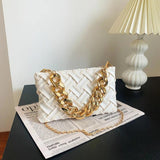 Small Soft Fabric Weave Crossbody Bag for Women Summer Shoulder Handbag