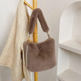 Women's Plush Shoulder Bag Fur Handbag