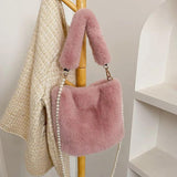 Women's Plush Shoulder Bag Fur Handbag