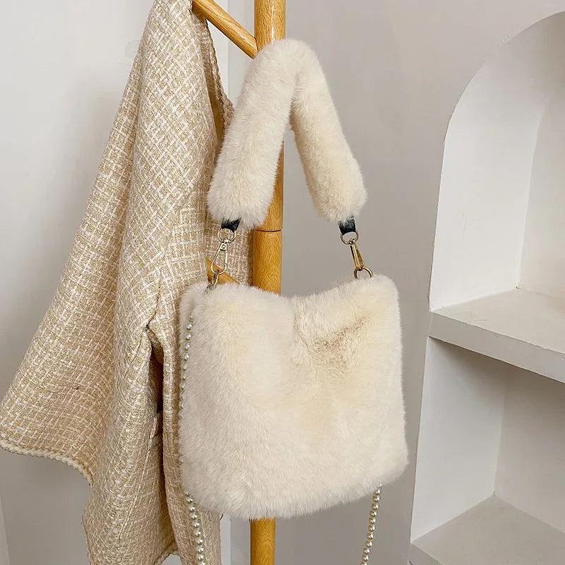 Women's Plush Shoulder Bag Fur Handbag
