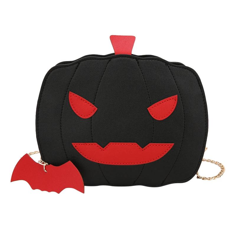 Devil Pumpkin Shaped Handbag Halloween Crossbody Bag