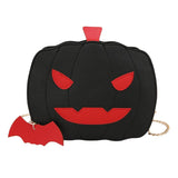 Devil Pumpkin Shaped Handbag Halloween Crossbody Bag