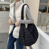 Winter Women's Plaid Shoulder Bag Large Capacity Retro Messenger Tote Handbags