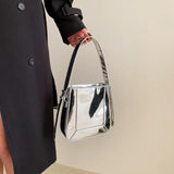 Leather Women Bagute Bag Vintage Single Shoulder Pack