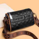 Leather Crossbody Bag Barrel Shaped Messenger Bag for Ladies