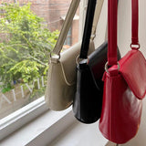 Red Crossbody Bag Retro Small Bucket Bag Handbags